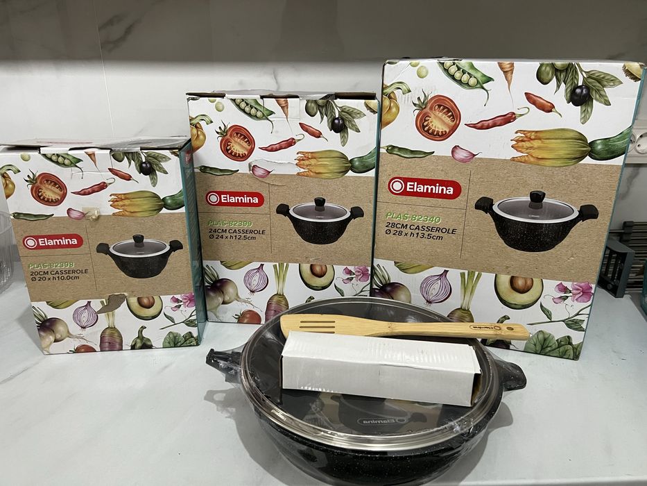Новые Набор казанов и сковородка Elamina