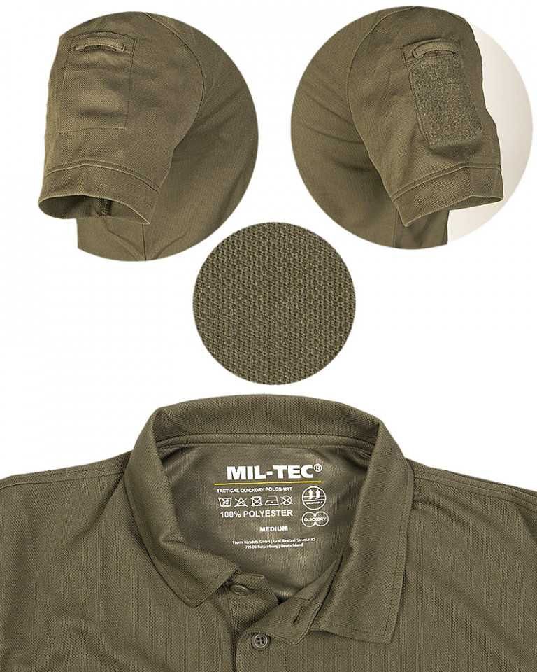 Airsoft Tricou Tactic QUICKDRY Polo Olive Drab Mil-Tec