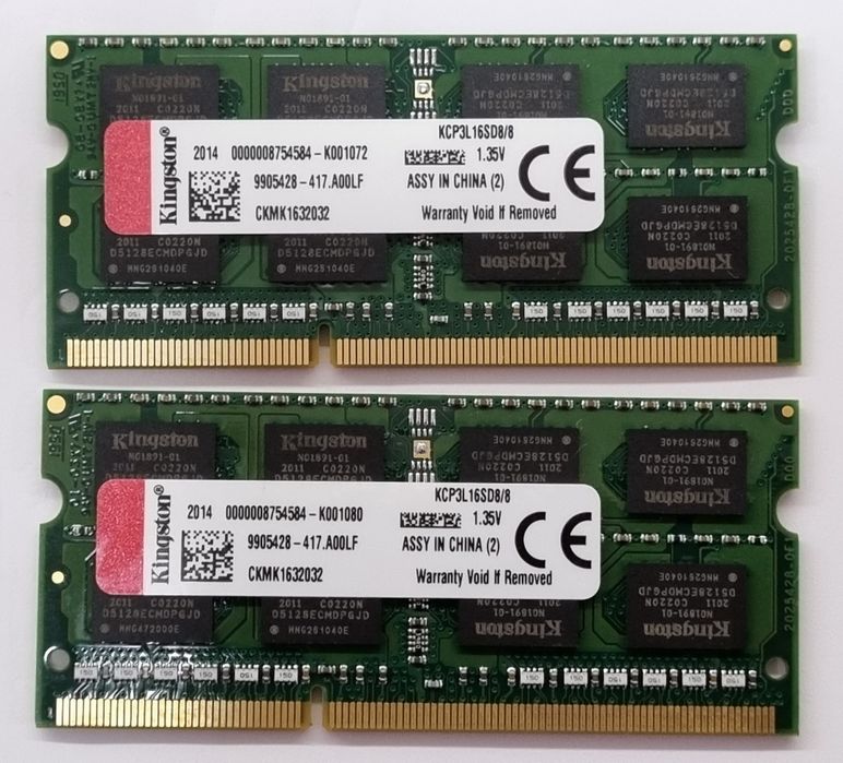 RAM памет 16GB кит (2×8GB) DDR3L 1600MHz за лаптоп