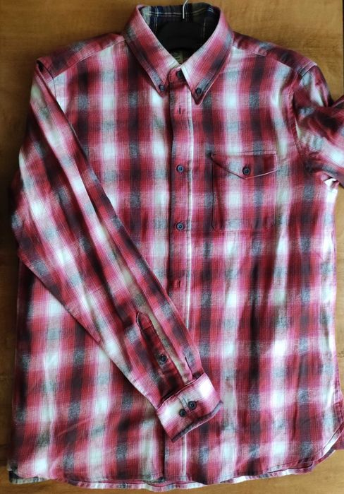 5 camasi din flanel de bumbac 100% pt. sezon rece, marimea M, noi