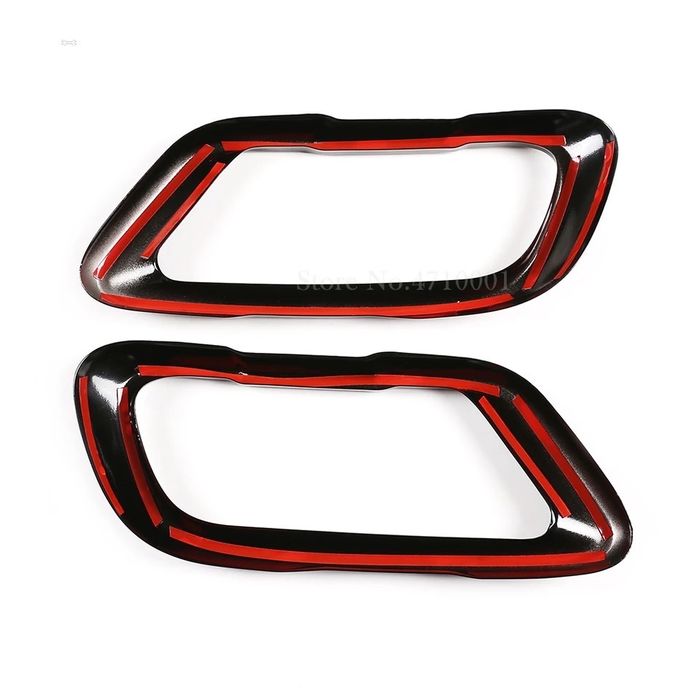 Set tips toba esapament ornament negru lucios Bmw X5 X6 X7 G05 G06 G07