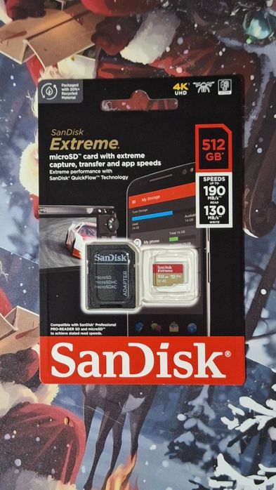 Card de memorie SanDisk Extreme microSDXC 512GB, pana la 190MB/s & 130