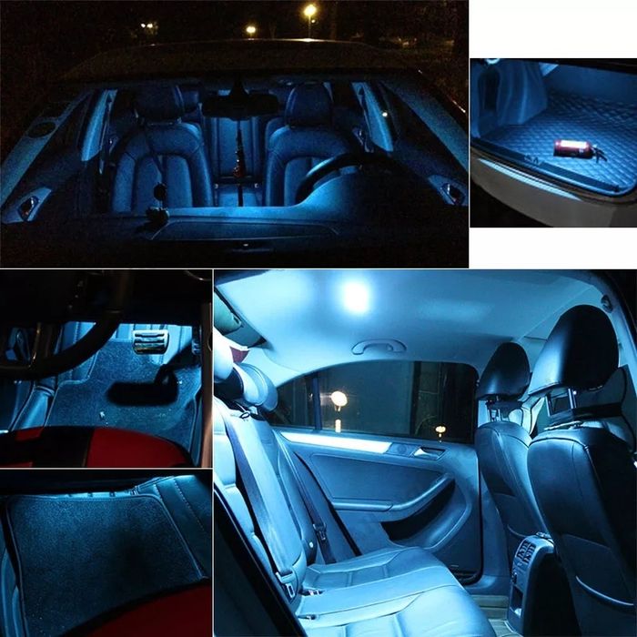 Led plafoniera silicon canbus T10 poziție alb rece/ bleu ice