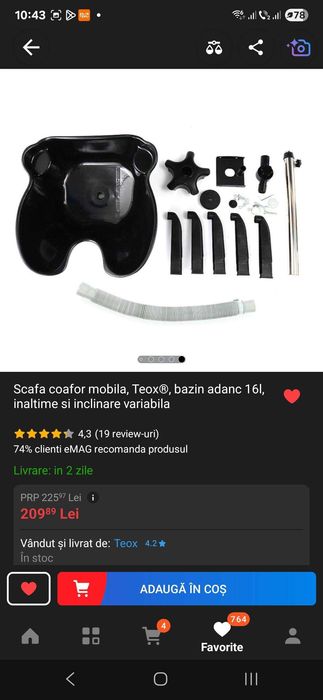Scafa mobila pentru salon sau domiciliu