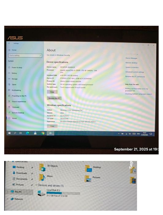 Laptop tableta Asus + interfata diagnoza auto Delphi