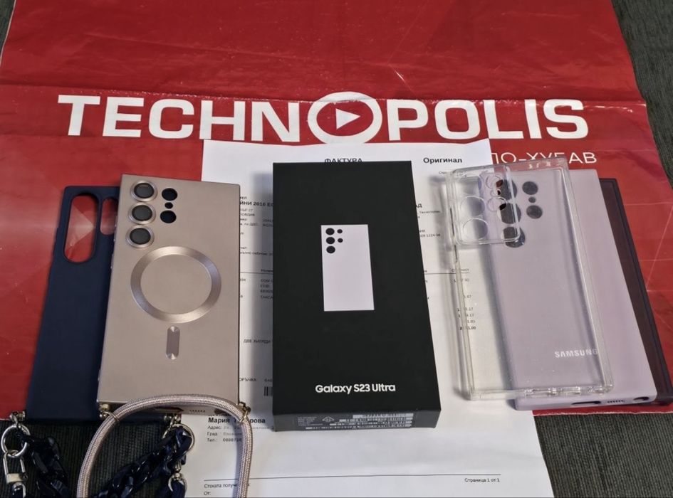 ***512GB Samsung S23 Ultra Технополис Гаранция 2025 Lavender / Лилав