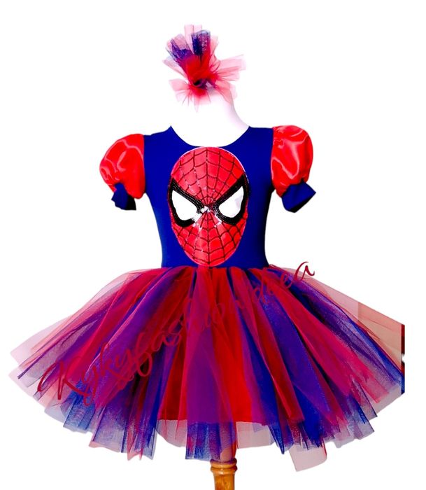 Rochiță spidergirl costum  carnaval halloween 4,5,6,7 ani