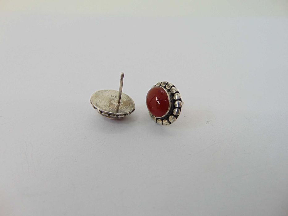 Cercei din argint si carneol