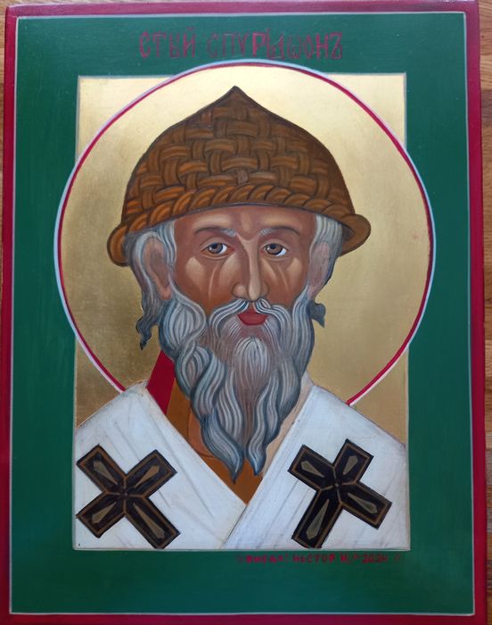 Icoana pe  lemn  pictata