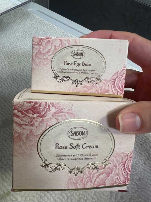 Set Sabon eye creme + face cream with damasc rose 15ml + 80 ml