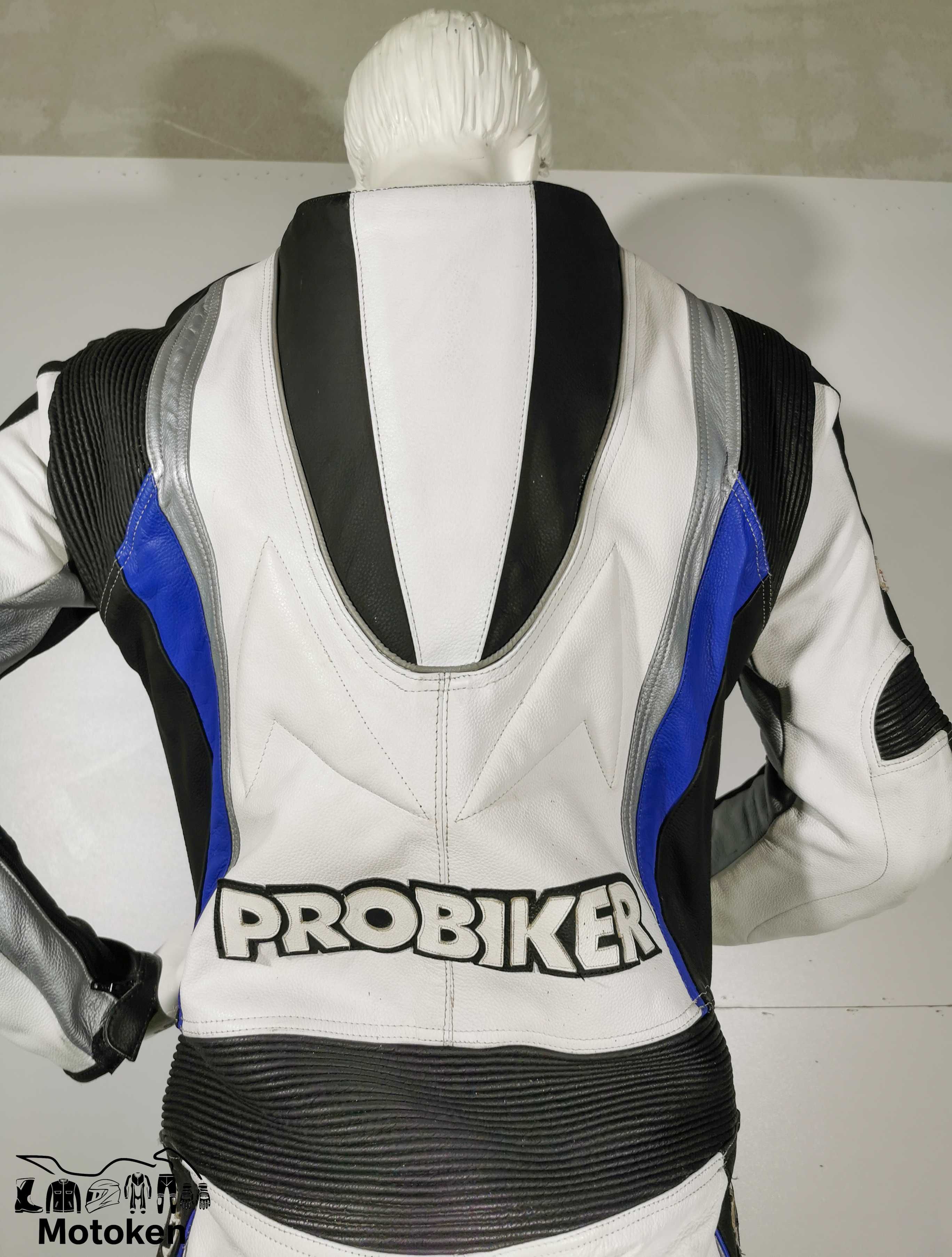 Costum moto piele Costum Probiker cu cocoasa marime 50