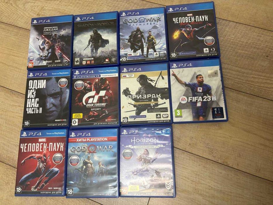 Игры для PS4 — 11 дисков, всё за 75 000 тг!
