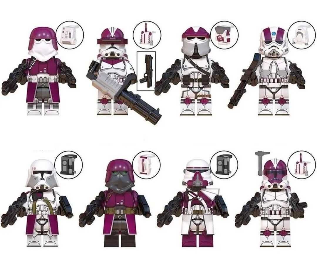 Set 8 Minifigurine tip Lego Star Wars cu Nova Corps Clone Troopers