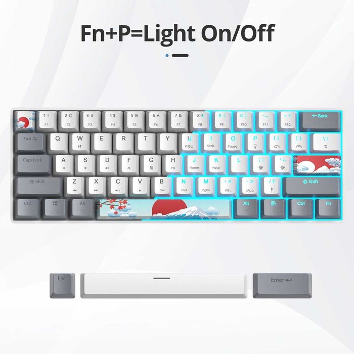 SOLIDEE 60% механична клавиатура 61 клавиша с LED подсветка