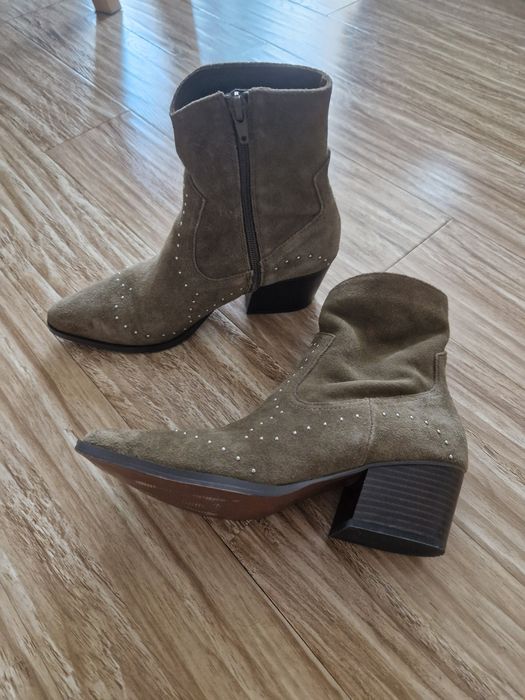 Botine cowboy piele
