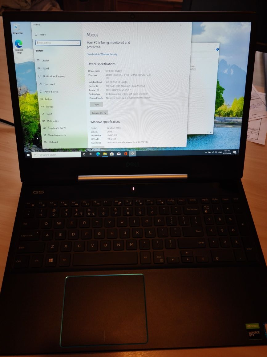 Laptop gaming Dell G5 5590