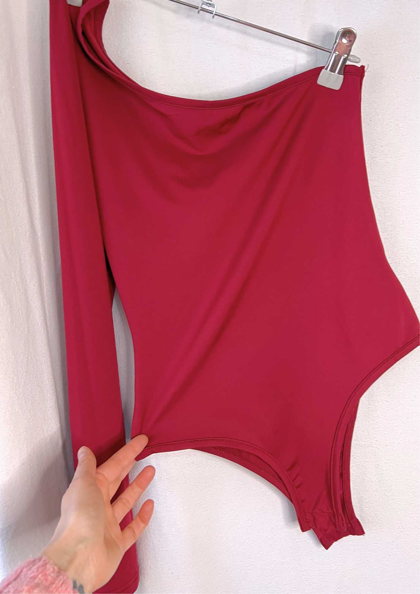 SHEIN боди в цвят бордо, XS-S