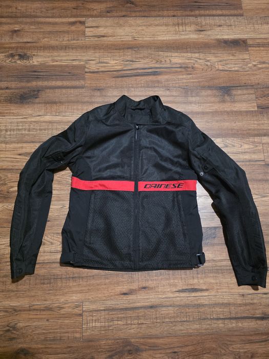 Geacă moto Dainese neagră — protecții umeri + coate extinse (până la î