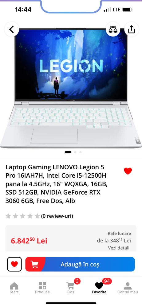 Laptop Gaming Lenovo Legion 5i pro