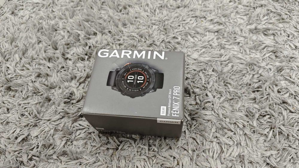 Smartwatch Garmin Fenix 7 Pro Solar, Glass, curea Neagra, Slate Grey
