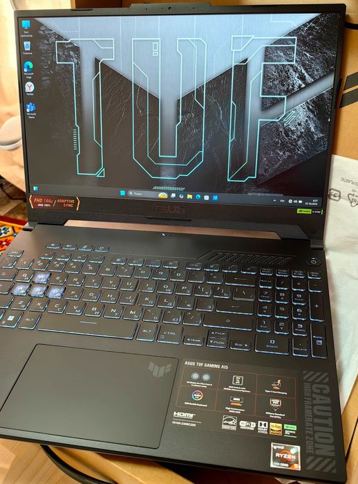 Asus Tuf Gaming A15 Ryzen 5-7gen RTX 4050, 24Gb, 1024Gb SSd, 144Hz