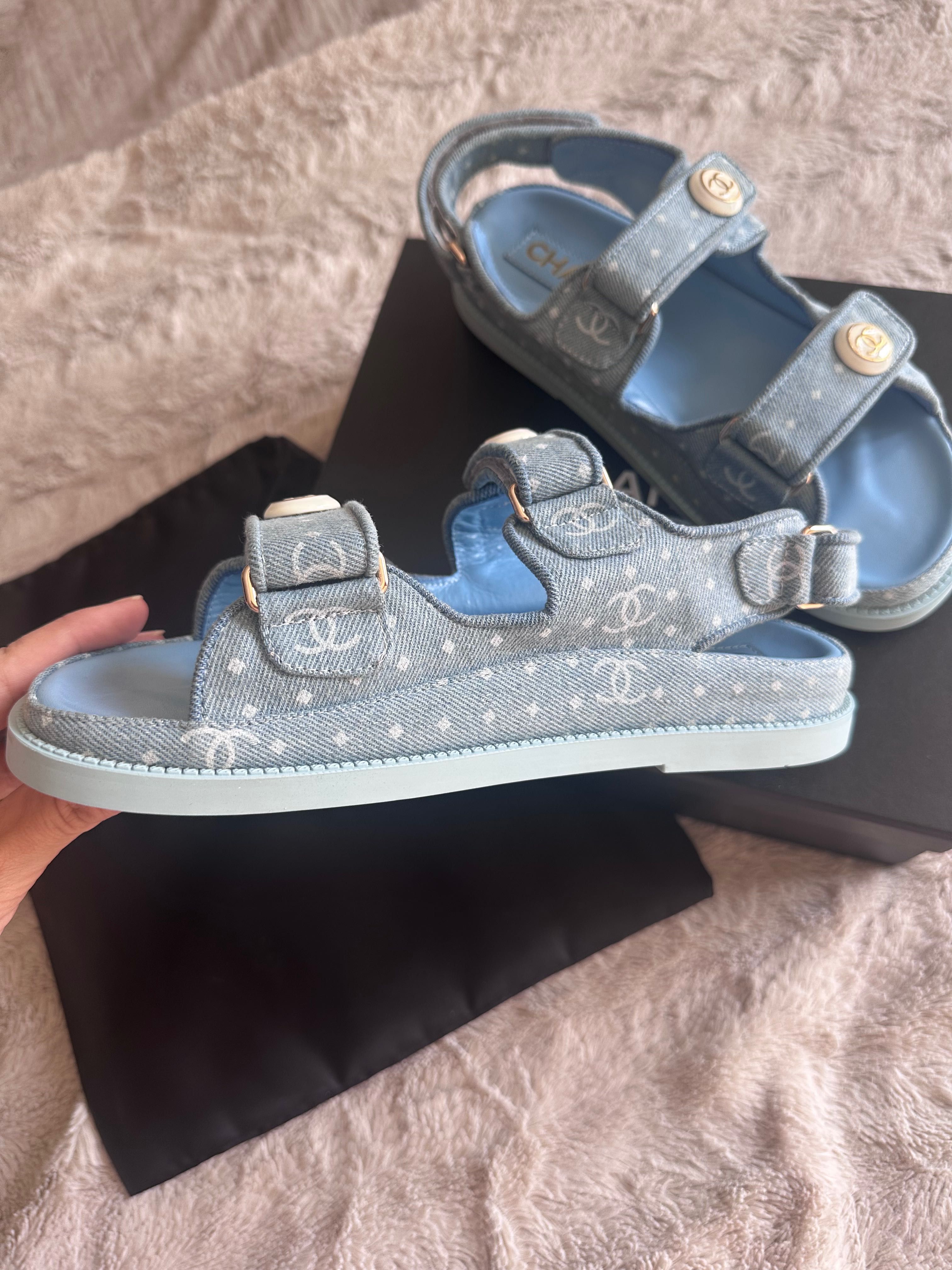 Дънкови сандали Chanel