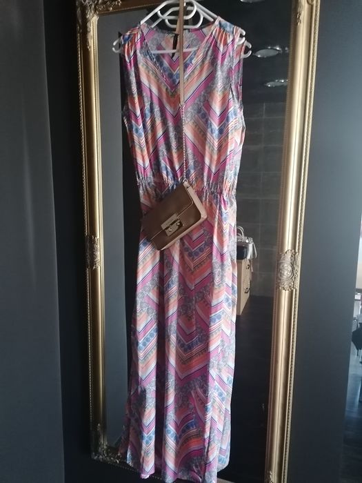 Rochie lunga cu imprimeu