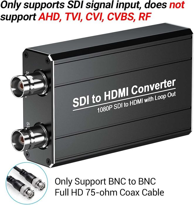 SDI към HDMI конвертор 1080p с Loop Output – 3G-SDI / HD-SDI / SD-SDI