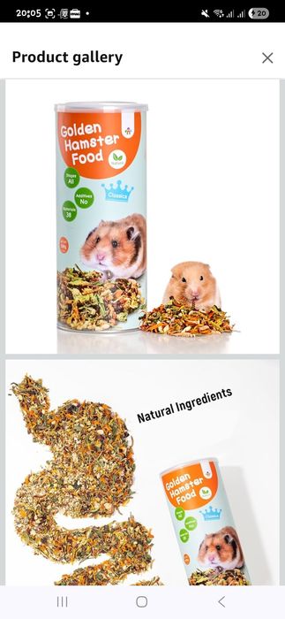 Mâncare pentru hamsteri și alte rozătoare 500g