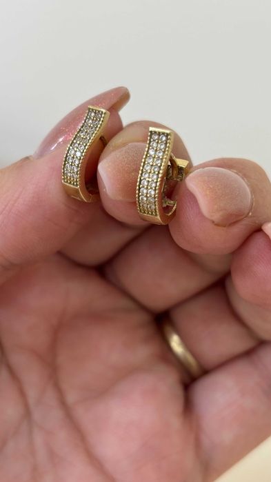 Cercei aur cu pietre 14k