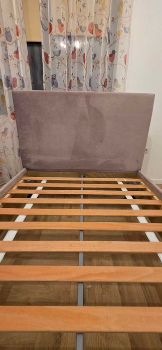 Pat tapițat copii FANCY Mobexpert 120x200cm, somieră inclusă