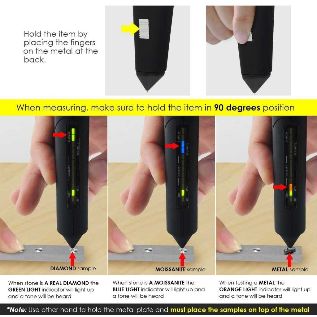 Тестер за скъпоценни камъни, диаманти, бижута, фалшификати