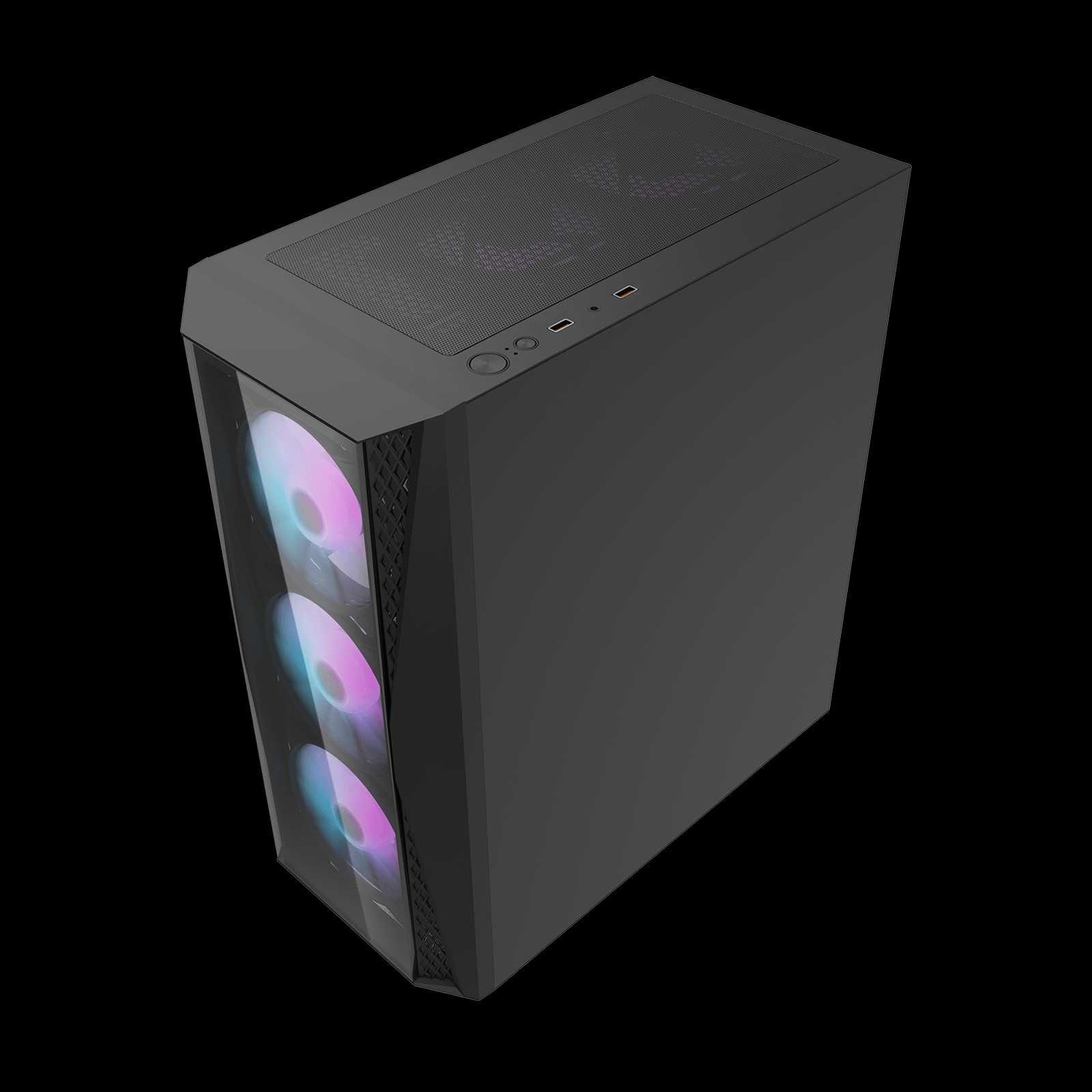 [НОВЫЙ] Корпус DarkFlash DK352 PLUS BLACK (with 4 fans)