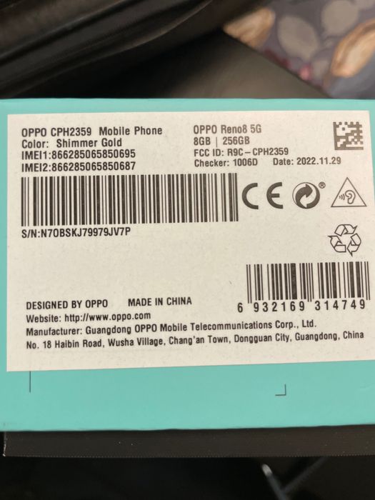 Vand Oppo Reno8 5G