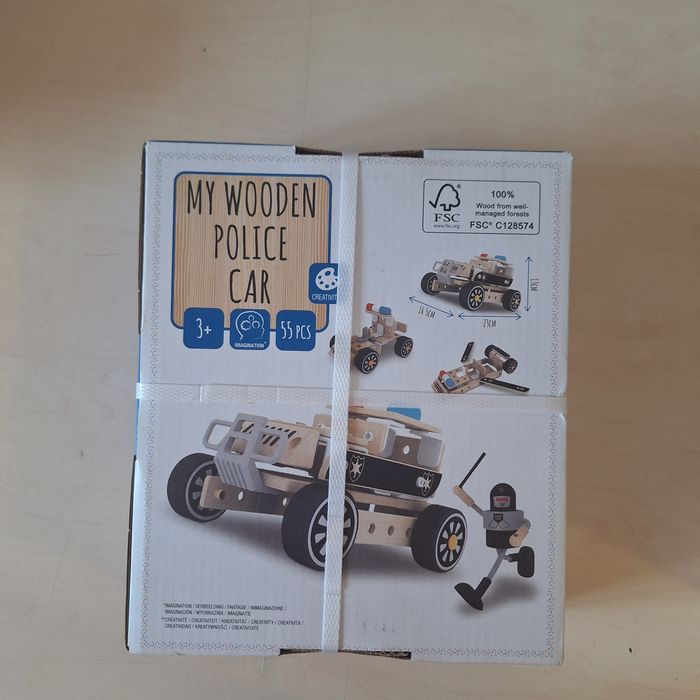 Jucărie Mașină de Poliție din Lemn