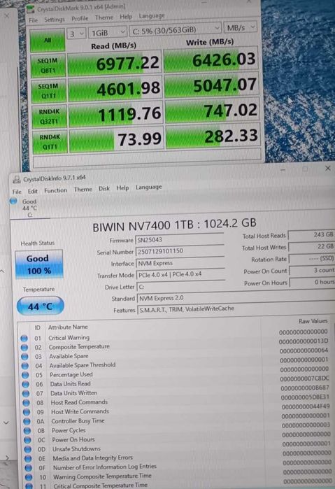 vand ssd 1tb pciex nvme format m2 standard 2280 pciex  4.0 nou 0 ore b