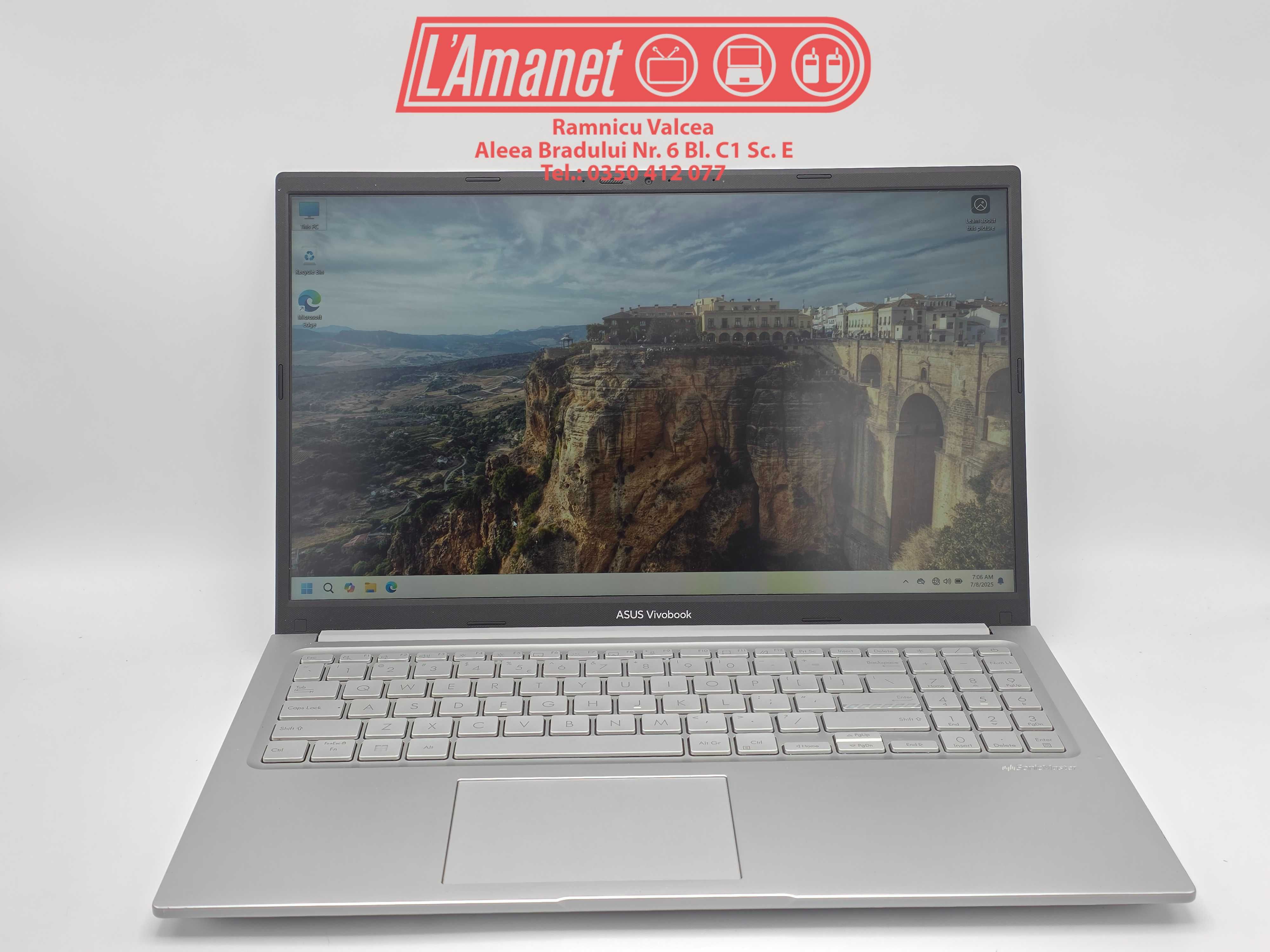 Laptop 15.6" FHD Asus VivoBook 15 i3-1215U 8GB Ram 512GBSSD Stare Buna