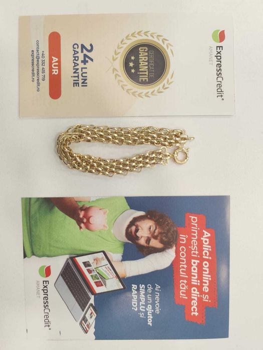 Bratara aur 14K, 10.3 gr. (Ag.39 / b.15980) – Garantie 2 ani