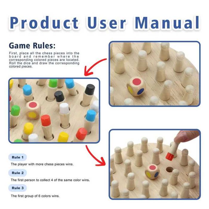 настолна игра с въженца за разплитане на възли с въже Мемори 2 в 1