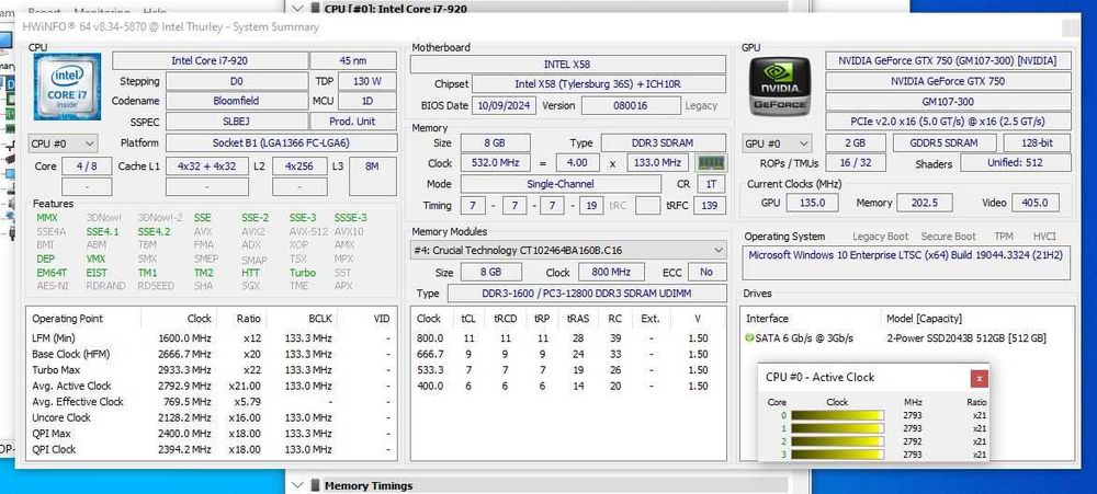 Kit procesor Intel I7-920 2.66GHz +placa de baza +cooler +8GB RAM DDR3
