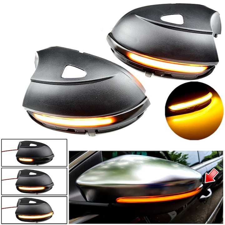 Set semnalizare dinamica pentru oglinzi, cu led, pentru Volkswagen VW