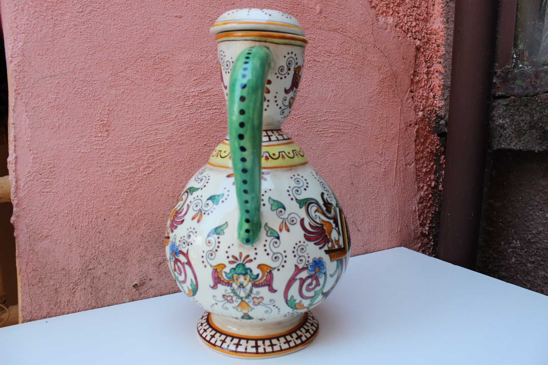 Carafa exterior ceramica DERUTA - Italia, Raffalessco Dragon pottery