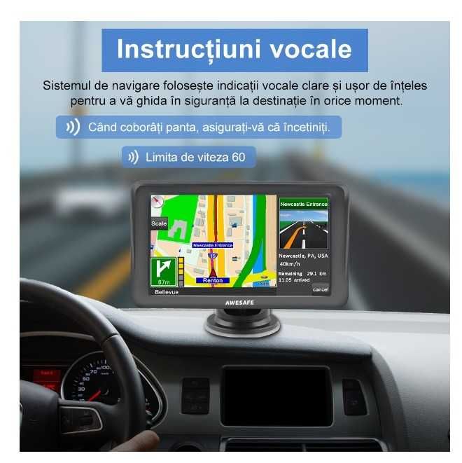 Navigatie GPS 7" Bluetooth Igo Primo Autoturism Camion Truck navigator
