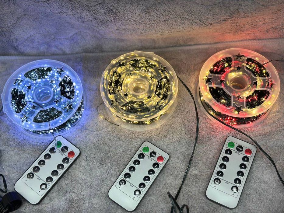 Гирлянда лампы светодиодные нить роса новогодние