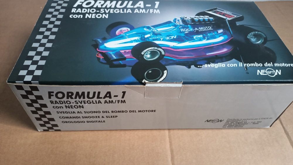 Radio Cu Ceas Nou Cu Neon Alarmă Cu Sunet Motor F1 Mașinuță Formula 1