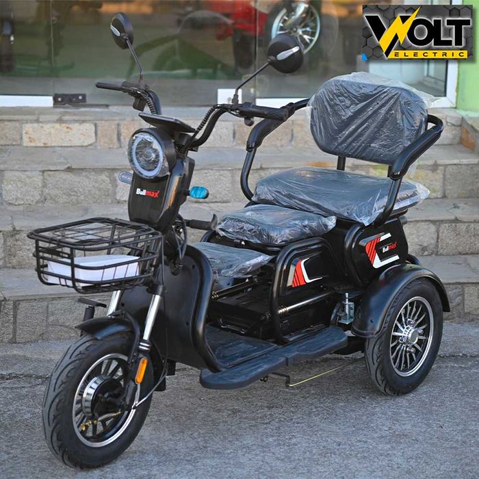 Електрическа триколка BULLMAX C1 MAX 1500W, големи 10’’ джанти, RED