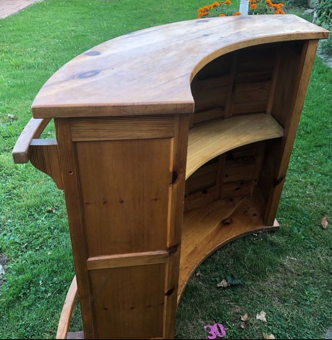 Bar Rustic Terasa/Foișor cu 4 Scaune - Lemn Masiv - Mobila Germania