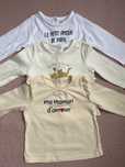 Bluza cu maneca lunga, set 3 buc, Vertbaudet