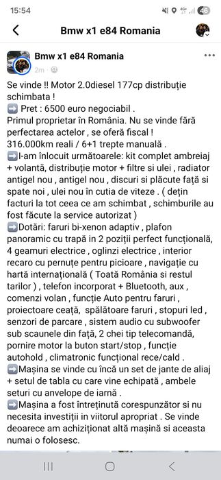 Vand BMW X1 2.0 Diesel 2010 ! Unic Proprietar