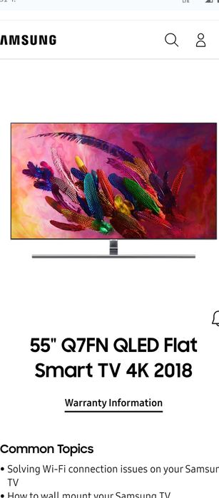 Телевизор Samsung Q7FN 2018 55инча, за части